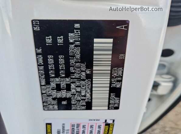 2T2BAMCA4PC025075 2023 LEXUS RX White Widok wnętrza 360 stopni