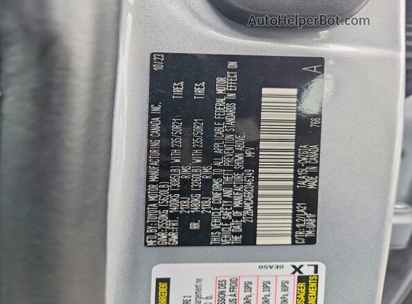 2T2BAMCA6RC046349 2024 LEXUS RX Silver Vista interior de 360 grados