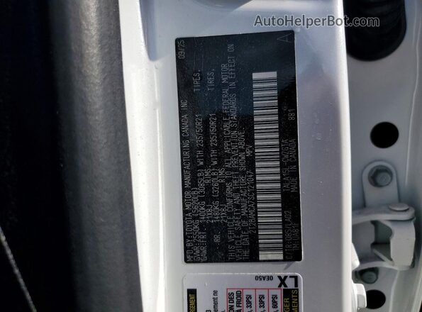 2T2BAMCA7SC121047 2025 LEXUS RX White Սալոնի 360 աստիճան տեսք