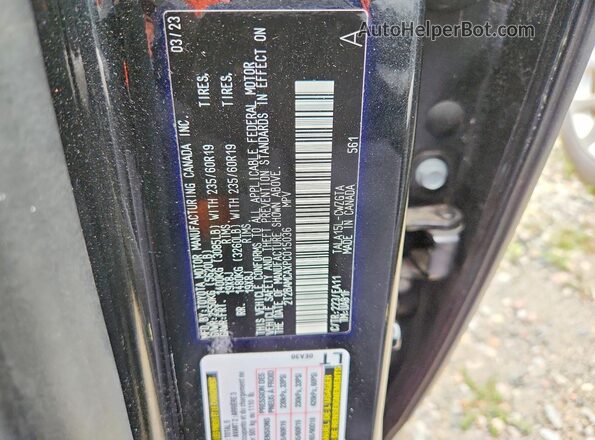 2T2BAMCAXPC015036 2023 LEXUS RX Black VIN კოდის სტიკერის ხედი