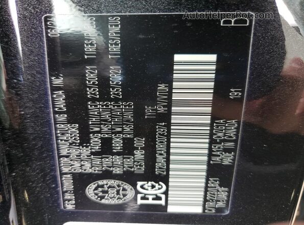 2T2BAMCAXRC073974 2024 LEXUS RX Black Vista de la etiqueta del VIN