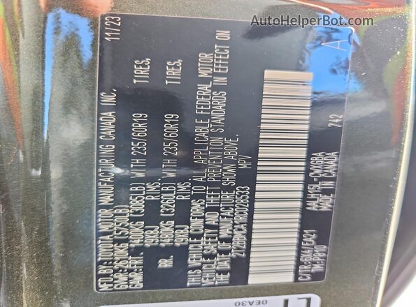 2T2BBMCA1RC028533 2024 LEXUS RX Green Vista del compartimento del motor