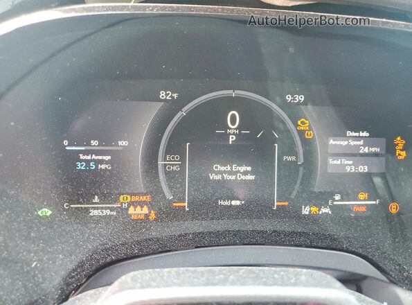 2T2BBMCA1SC070884 2025 LEXUS RX Серебряный Вид щитка приборов