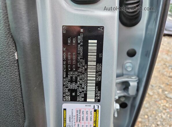 2T2BBMCA2SC080064 2025 LEXUS RX Silver VIN կոդի պիտակի տեսք