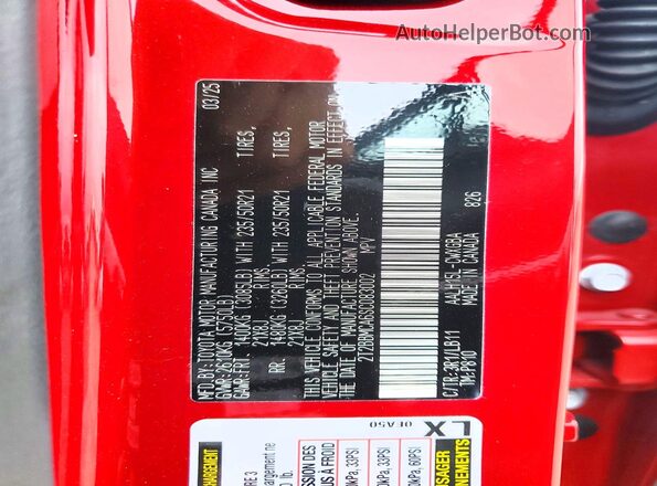 2T2BBMCA6SC083002 2025 LEXUS RX Red Widok komory silnika