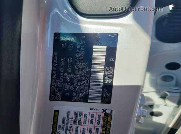 2T2BBMCA9RC054250 2024 LEXUS RX White Vista de la etiqueta del VIN