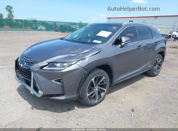 2T2BGMCA2KC037068 2019 LEXUS RX 450H Серый Передняя левая четверть