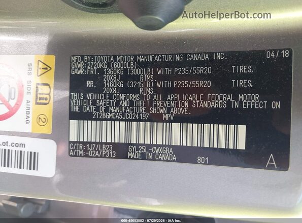 2T2BGMCA5JC024197 2018 LEXUS RX 450H Beige ძრავის განყოფილების ხედი