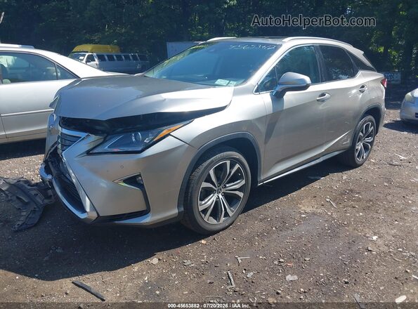 2T2BGMCA5JC024197 2018 LEXUS RX 450H Beige წინა მარცხენა ხედი სამი მეოთხედიდან