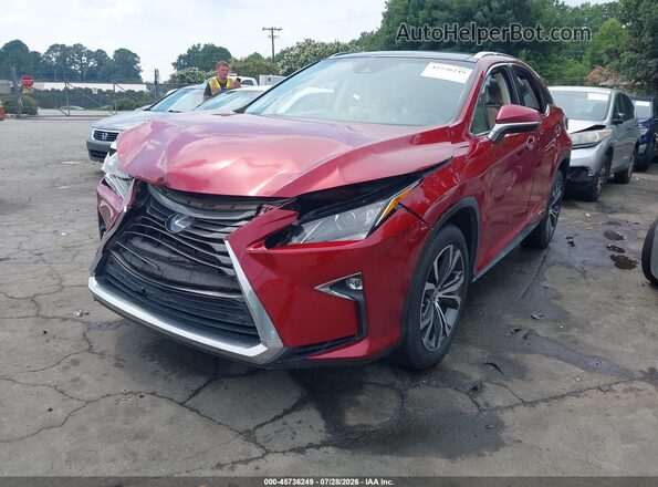 2T2BGMCA7JC028106 2018 LEXUS RX 450H Красный Передняя левая четверть