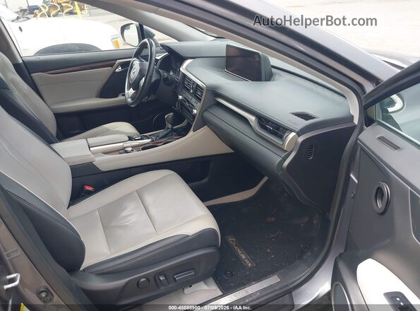 2T2BGMCAXGC002091 2016 LEXUS RX 450H Серый Вид салона спереди