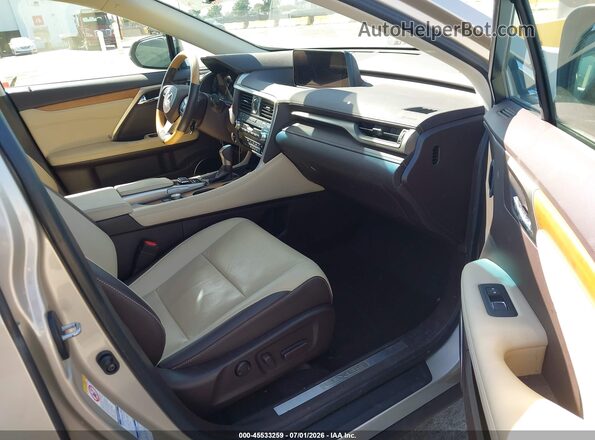 2T2BGMCAXKC030367 2019 LEXUS RX 450H Gold Widok wnętrza z przodu