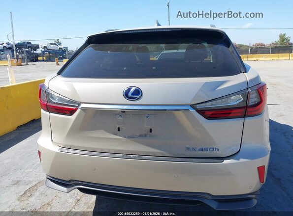 2T2BGMCAXKC030367 2019 LEXUS RX 450H Gold 