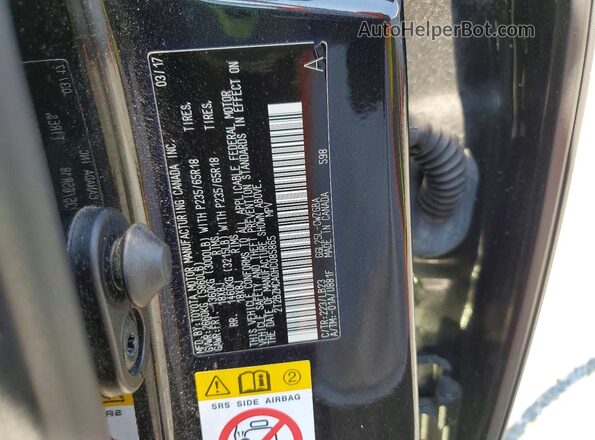 2T2BZMCA0HC085865 2017 LEXUS RX Black Widok naklejki z numerem VIN