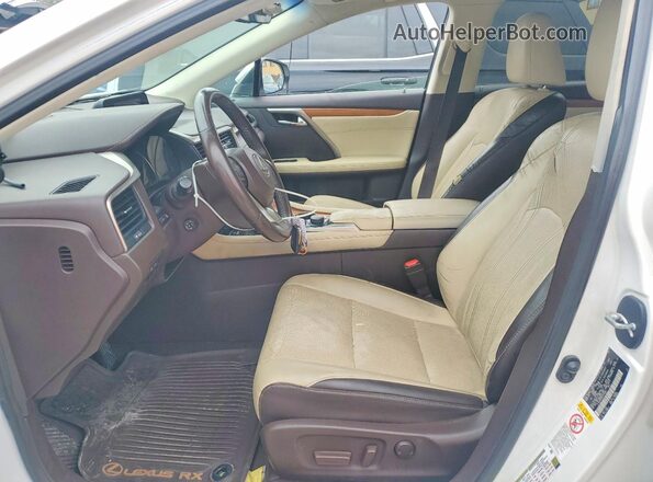 2T2BZMCA0KC210497 2019 LEXUS RX White წინა სალონის ხედი
