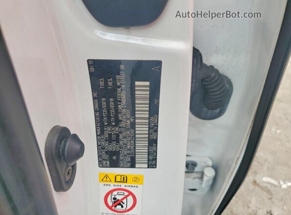 2T2BZMCA0KC210497 2019 LEXUS RX White სალონის 360-გრადუსიანი ხედი