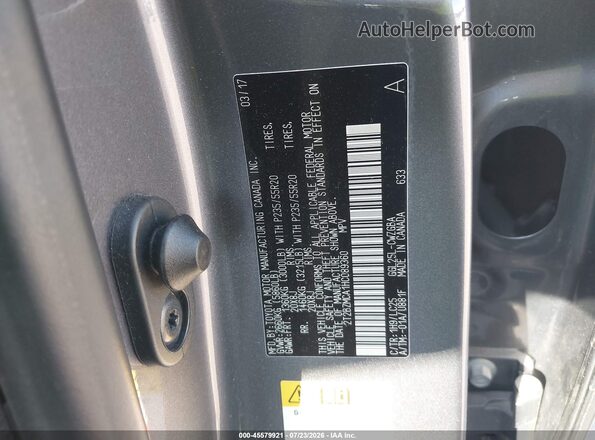 2T2BZMCA1HC089360 2017 LEXUS RX 350 Gray Engine compartment view