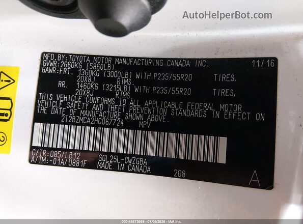 2T2BZMCA2HC067724 2017 LEXUS RX 350 Blue Շարժիչի բաժամունքի տեսք