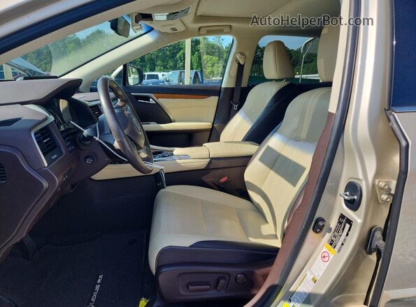 2T2BZMCA3JC143019 2018 LEXUS RX Beige წინა სალონის ხედი