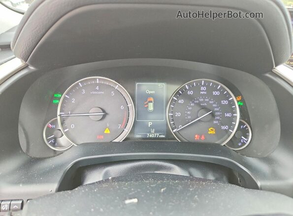 2T2BZMCA4KC209370 2019 LEXUS RX Gray ხელსაწყოთა პანელის ხედი