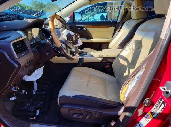 2T2BZMCA5JC140249 2018 LEXUS RX Красный Вид салона спереди