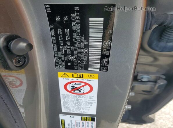 2T2BZMCA6JC138431 2018 LEXUS RX Gold VIN կոդի պիտակի տեսք