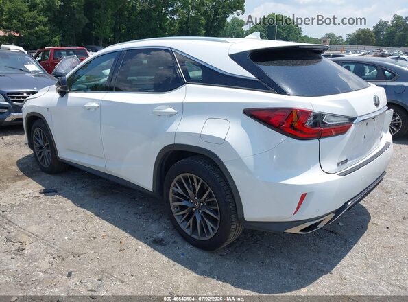 2T2BZMCA6JC139319 2018 LEXUS RX 350 White უკანა მარცხენა