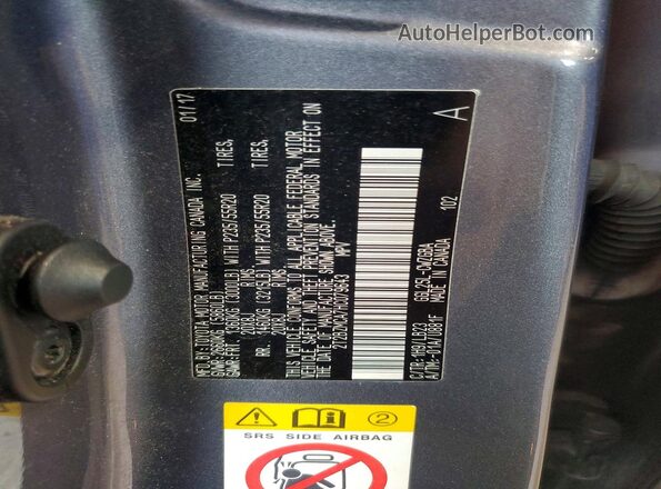 2T2BZMCA7HC079643 2017 LEXUS RX Серый Вид наклейки с VIN-кодом