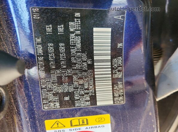 2T2BZMCA8GC012919 2016 LEXUS RX Blue Engine compartment view
