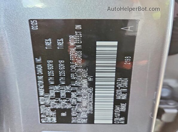 2T2GDCAZ3SC025495 2025 LEXUS NX Silver VIN sticker view