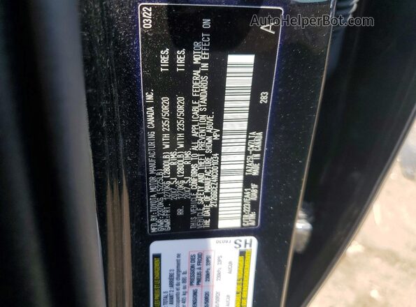 2T2GGCEZ4NC001034 2022 LEXUS NX Black VIN կոդի պիտակի տեսք