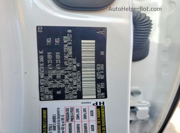 2T2GKCEZ4RC021014 2024 LEXUS NX Белый Вид наклейки с VIN-кодом