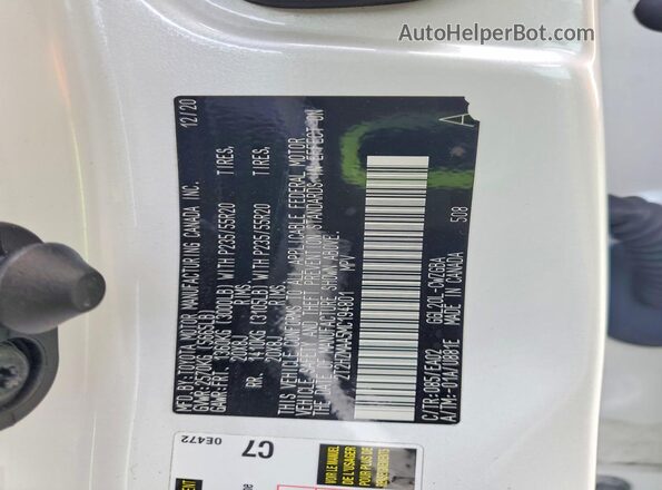 2T2HZMAA5MC194801 2021 LEXUS RX White VIN sticker view