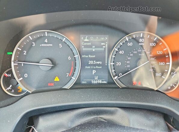 2T2HZMDA4LC218399 2020 LEXUS RX White ხელსაწყოთა პანელის ხედი