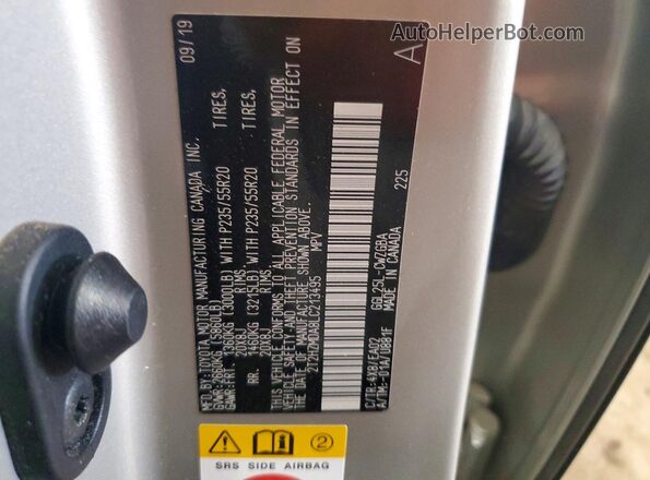 2T2HZMDA8LC213495 2020 LEXUS RX Silver Շարժիչի բաժամունքի տեսք