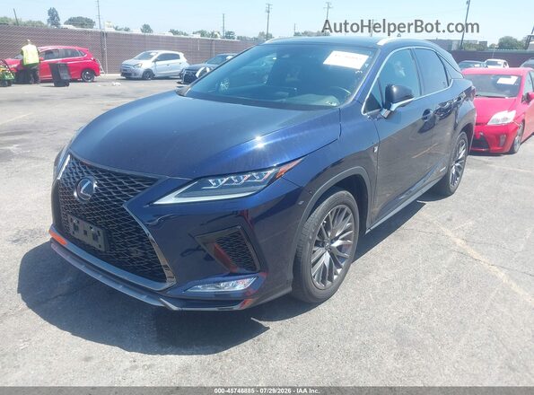 2T2YGMDA4NC084129 2022 LEXUS RX 450H Blue Передня ліва чверть