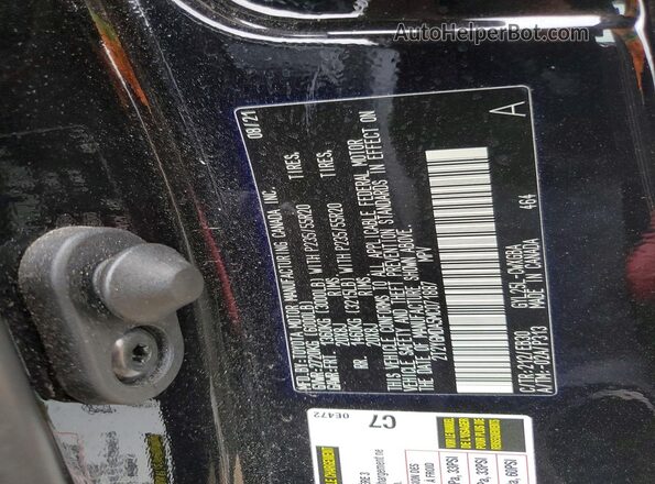 2T2YGMDA5MC071887 2021 LEXUS RX Black VIN კოდის სტიკერის ხედი