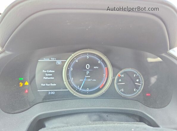 2T2YZMDA9MC272248 2021 LEXUS RX Red Вид щитка приладів