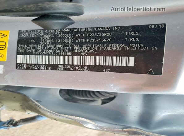 2T2ZZMCA1JC114486 2018 LEXUS RX Silver Engine compartment view