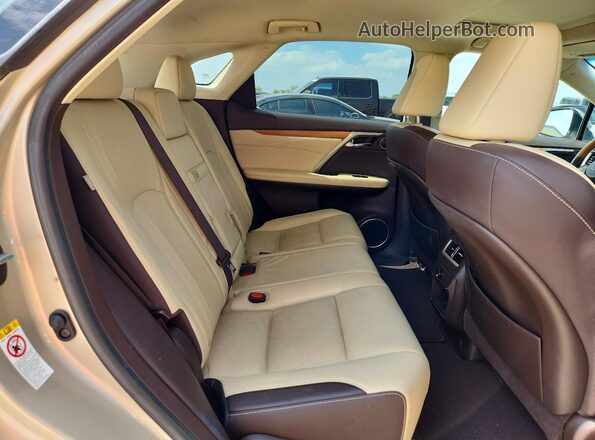 2T2ZZMCA2JC113847 2018 LEXUS RX Gold Widok tylnych siedzeń