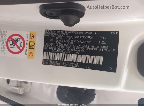 2T2ZZMCA4GC013502 2016 LEXUS RX 350 White Engine compartment view