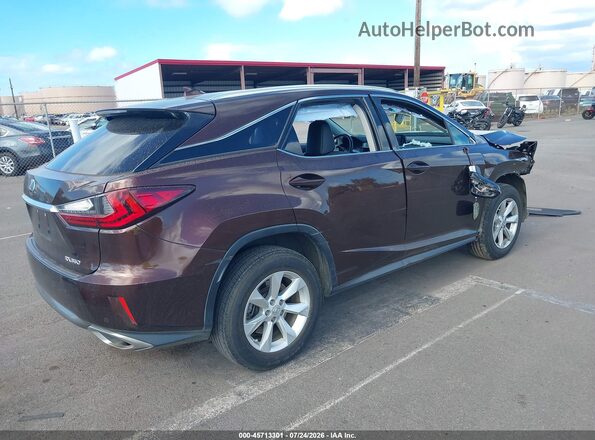 2T2ZZMCA4GC018148 2016 LEXUS RX 350 Burgundy Rear right