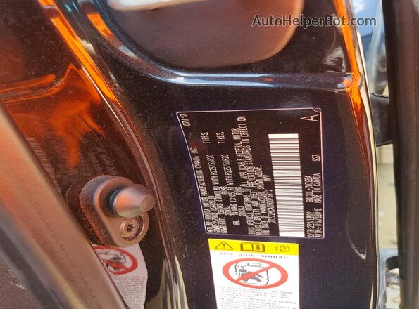 2T2ZZMCAXHC075312 2017 LEXUS RX Black Вид наклейки з VIN-кодом