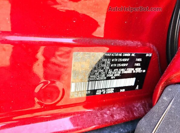 2T36CRAV5TW026030 2026 TOYOTA RAV4 Burgundy 360 interior view