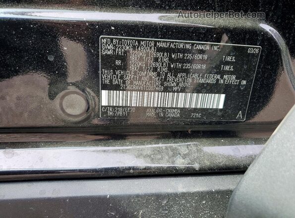 2T36CRAV6TC007469 2026 TOYOTA RAV4 Black VIN sticker view