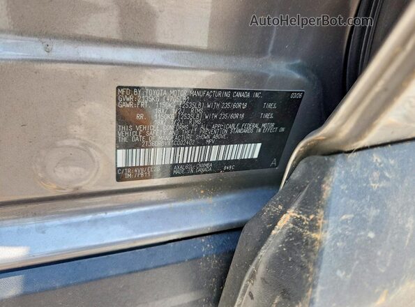 2T36DRBVXTC002402 2026 TOYOTA RAV4 Gray VIN sticker view