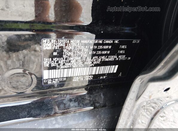 2T36DRBVXTW002625 2026 TOYOTA RAV4 Black Widok komory silnika