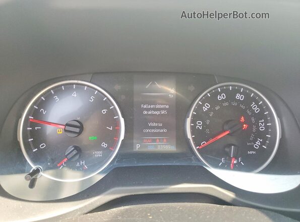 2T3A1RFV0MW153794 2021 TOYOTA RAV4 White ხელსაწყოთა პანელის ხედი