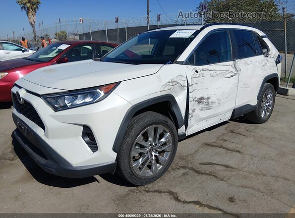 2T3A1RFV0MW188223 2021 TOYOTA RAV4 White წინა მარცხენა ხედი სამი მეოთხედიდან