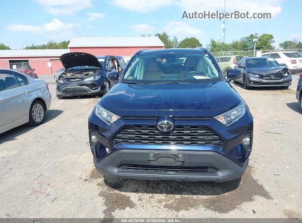 2T3A1RFV1KW033046 2019 TOYOTA RAV4 Blue Instrument cluster view